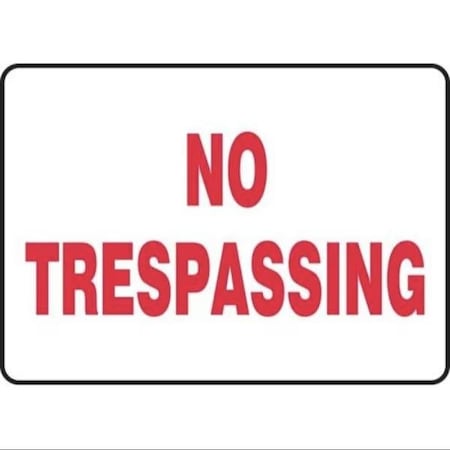 Accuform SAFETY SIGN NO TRESPASSING 10 in  X 14 in FRMATR521VA